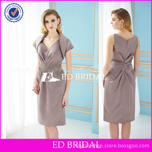 BY1171 New Arrival Stain Pleating Tea Length Mother Of The Bride Dresses